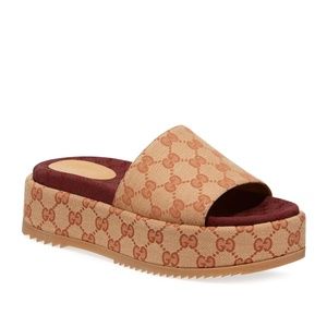 AUTHENTIC: Gucci Angelina Flatform Slides